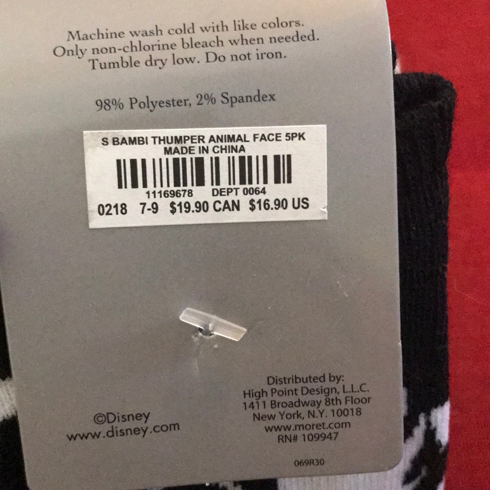 Disney socks no show 5 pairs Set 7 8 9 10 11 12 13 - Picture 7 of 8